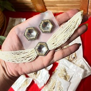 kundan choker set with studs (Aayat Collection)